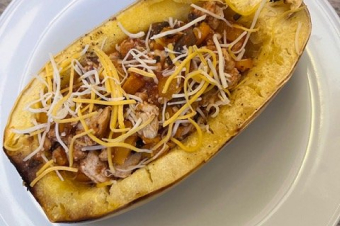 Turkey Taco Spaghetti Squash Boats